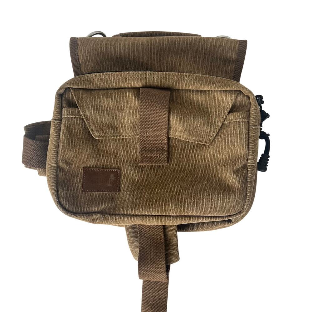 OneTigris Canvas Dog Pack Saddle Bag Hiking Backpack Large Brown Tactical Gear